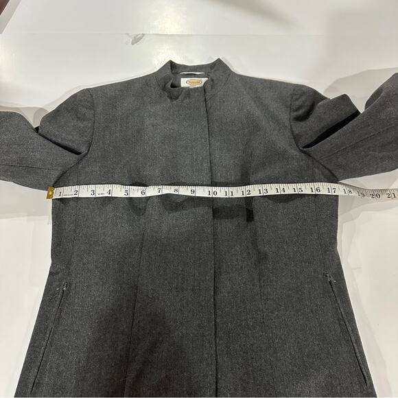Talbots 100% Wool Gray Full Zip Long Sleeve Blazer Jacket Size‎ 4 - Picture 7 of 8